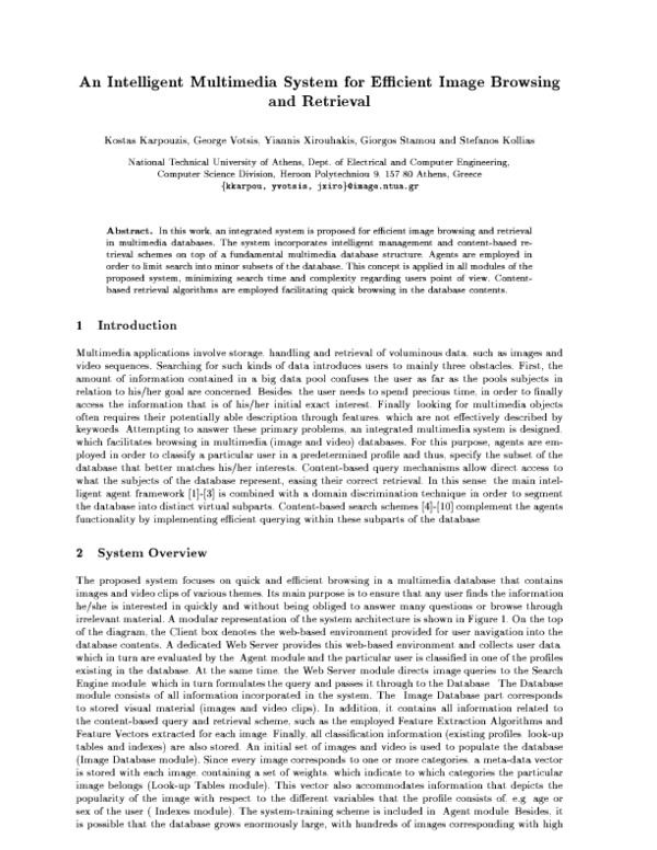 (PDF) An Intelligent Multimedia System for E cient Image Browsing and ...