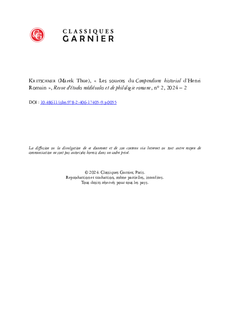 (PDF) Les sources du Compendium historial d’Henri Romain