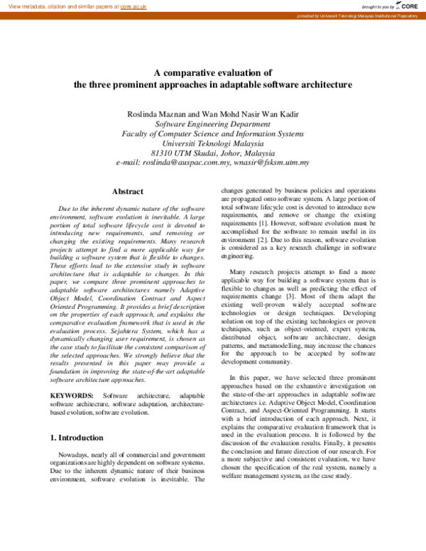 (PDF) A comparative evaluation of the three prominent approaches in ...