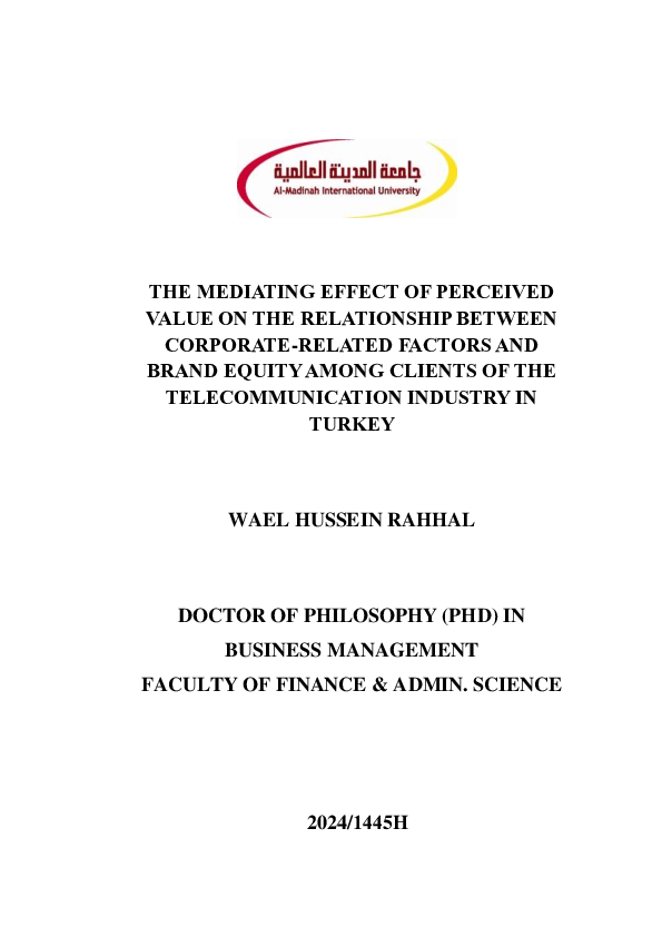 (PDF) THE MEDIATING EFFECT OF PERCEIVED VALUE ON THE RELATIONSHIP ...