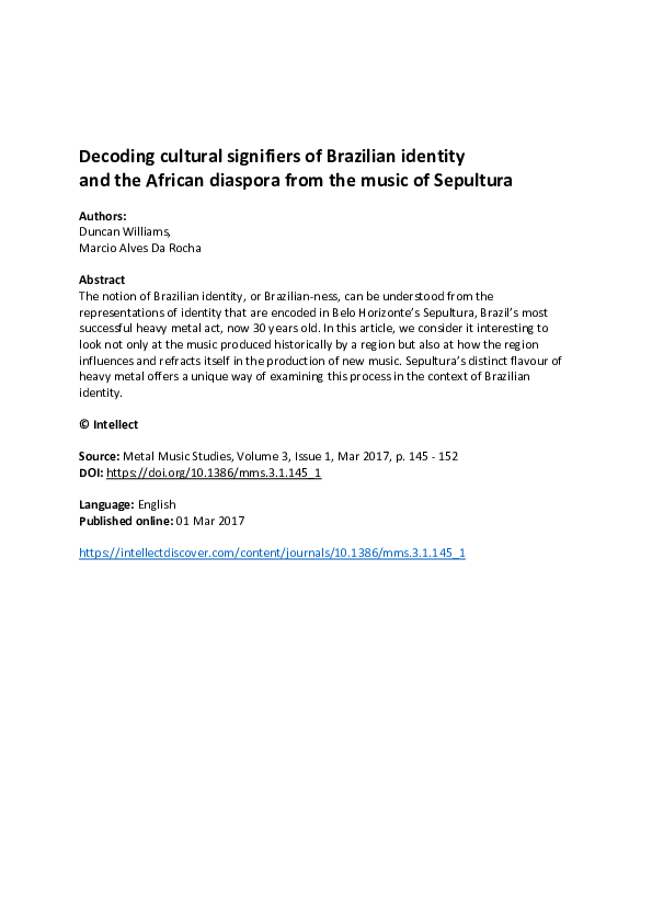 (PDF) Decoding cultural signifiers of Brazilian identity and the ...