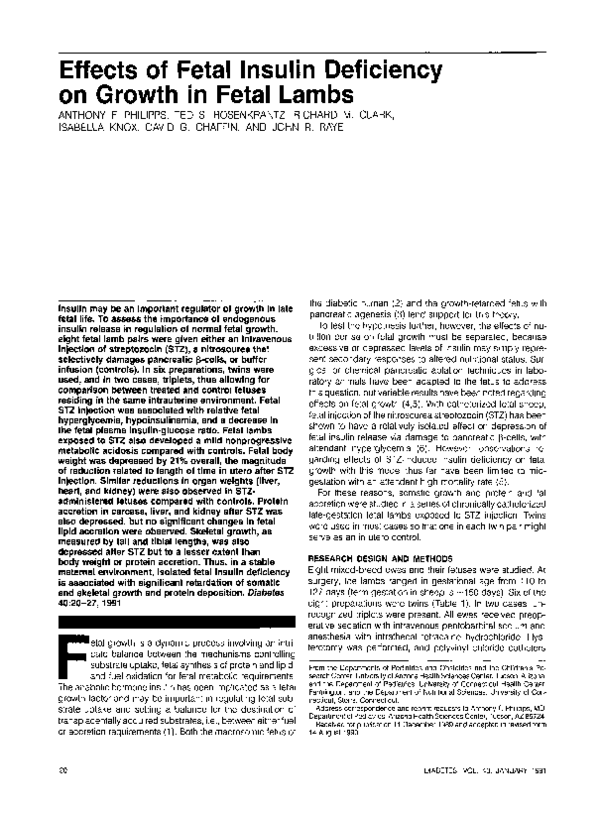 (PDF) Effects of fetal insulin deficiency on growth in fetal lambs ...