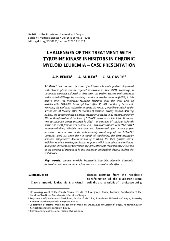 (PDF) Challenges of the Treatment with Tyrosine Kinase Inhibitors in ...