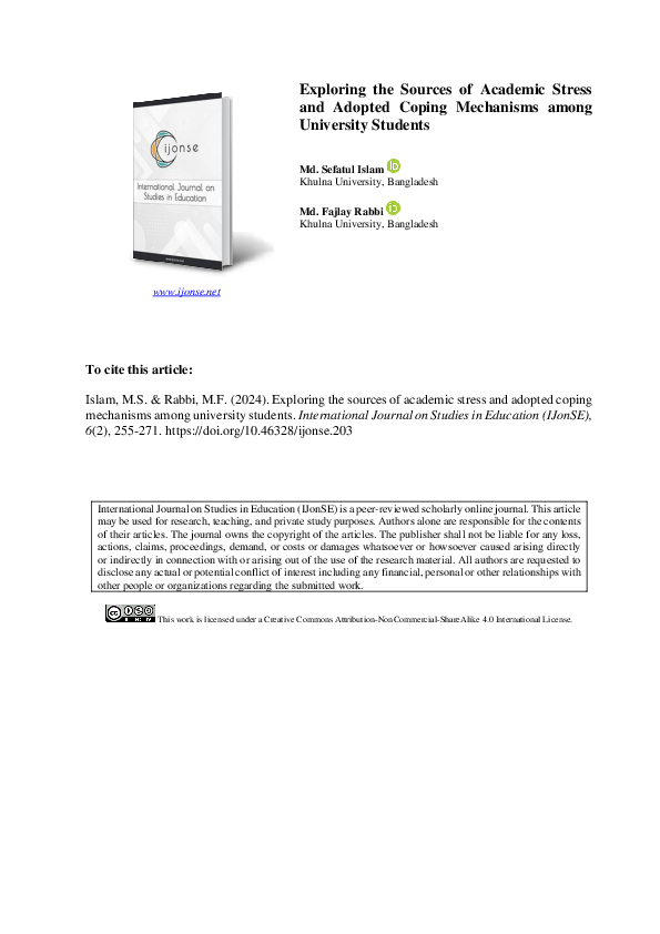 (PDF) Exploring the Sources of Academic Stress and Adopted Coping ...
