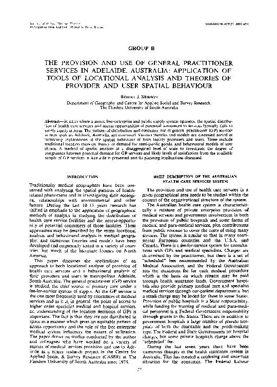 (PDF) The provision and use of general practitioner services in ...