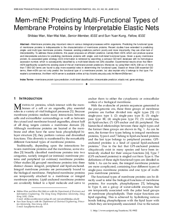 (PDF) Mem-mEN: Predicting Multi-Functional Types of Membrane Proteins ...