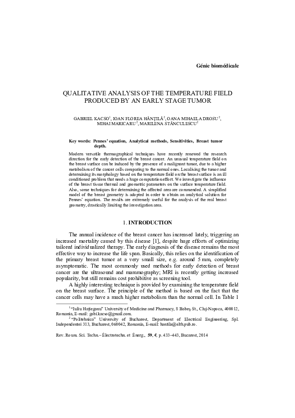 (PDF) Qualitative Analysis of the Temperature Field Produced by an ...