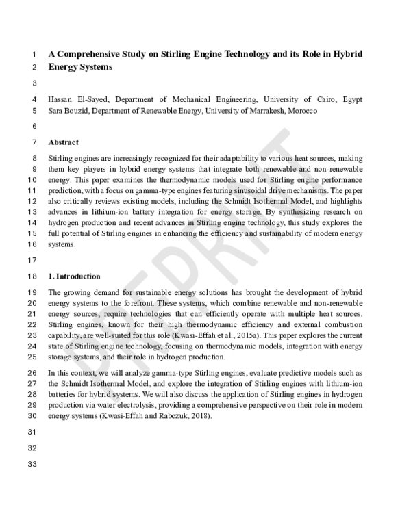 (PDF) A Comprehensive Study on Stirling Engine Technology and its Role ...