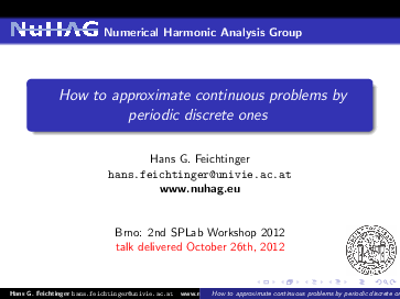 (PDF) How to approximate continuous problems by periodic discrete ones