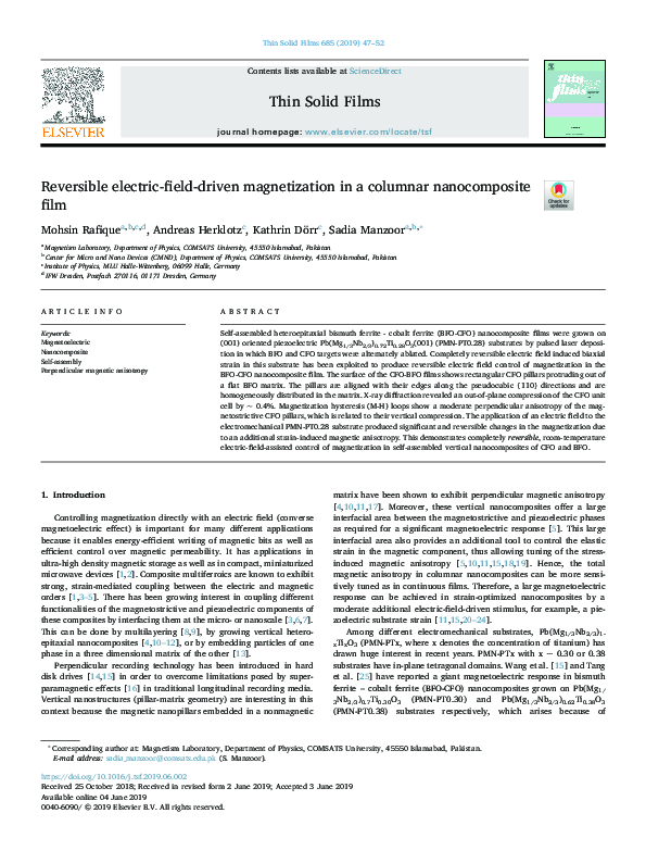 (PDF) Thin Solid Films