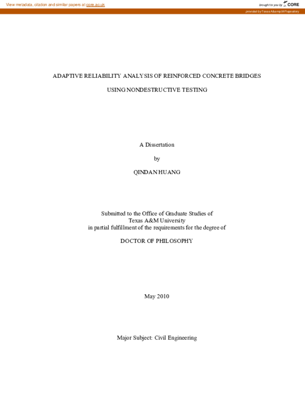(PDF) Adaptive Reliability Analysis of Reinforced Concrete Bridges ...