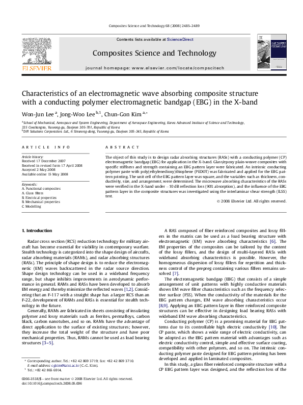 (PDF) Characteristics of an electromagnetic wave absorbing composite ...