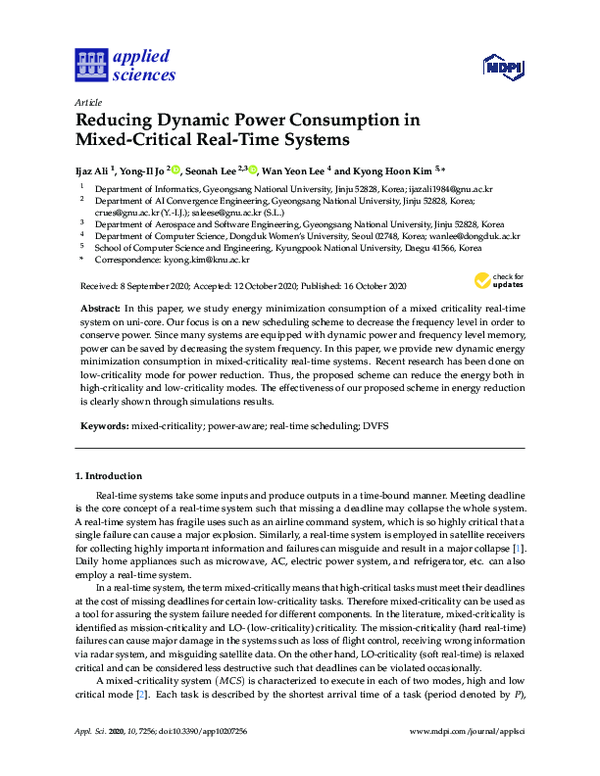 (PDF) Reducing Dynamic Power Consumption in Mixed-Critical Real-Time ...