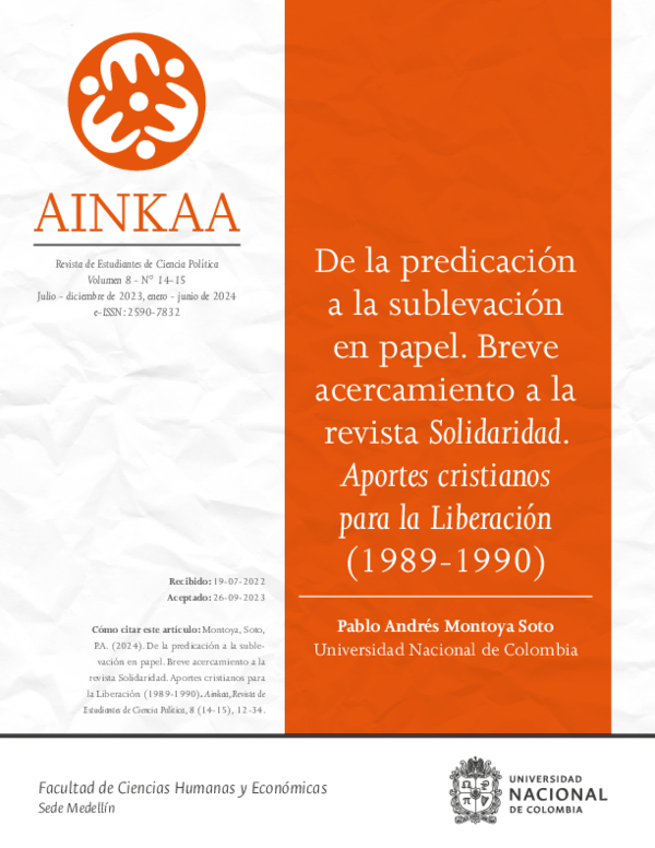 (PDF) De la predicación a la sublevación en papel. Breve acercamiento a ...