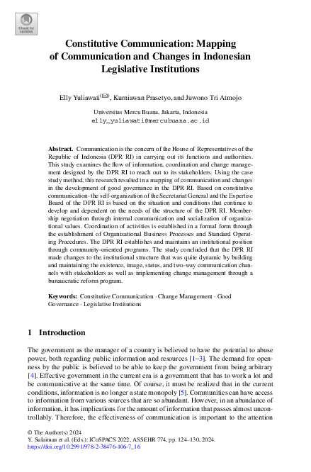 (PDF) Constitutive Communication: Mapping of Communication and Changes ...