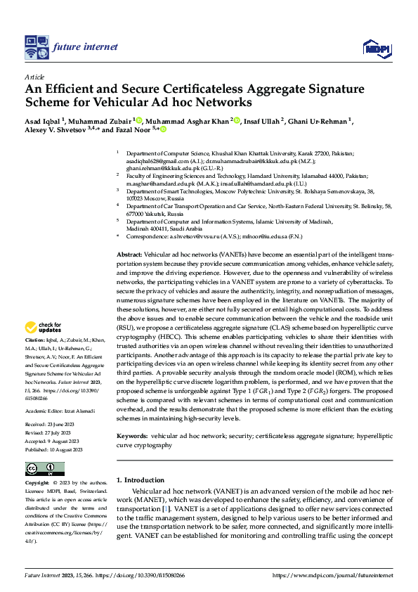 (PDF) An Efficient and Secure Certificateless Aggregate Signature ...