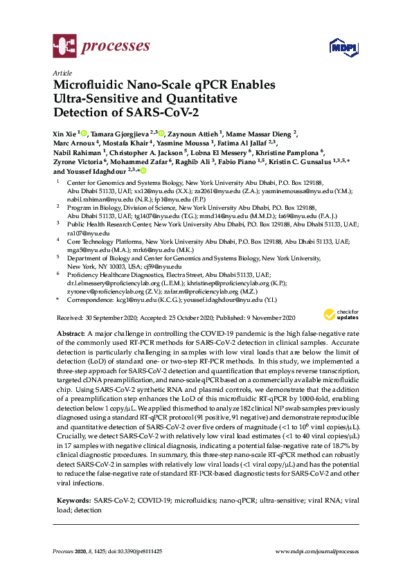 (PDF) Microfluidic Nano-Scale qPCR Enables Ultra-Sensitive and ...