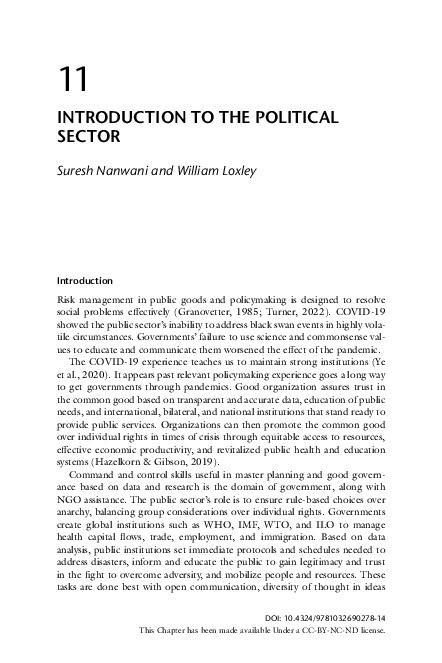 (PDF) Introduction to the political sector