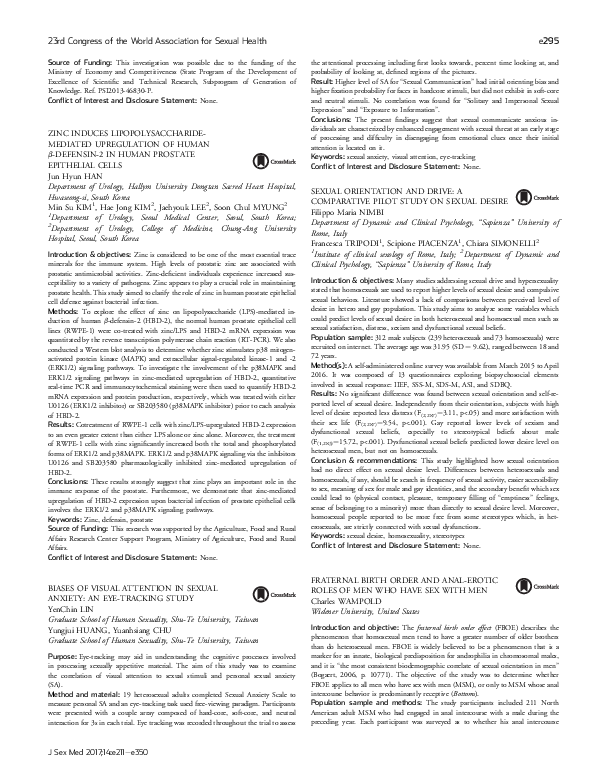 (PDF) Biases of Visual Attention in Sexual Anxiety: An Eye-Tracking Study