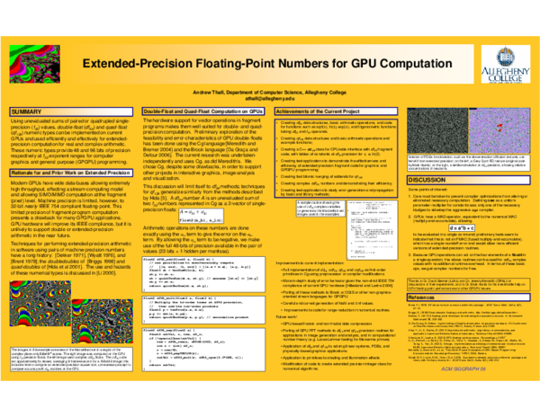 (PDF) Extended-precision floating-point numbers for GPU computation