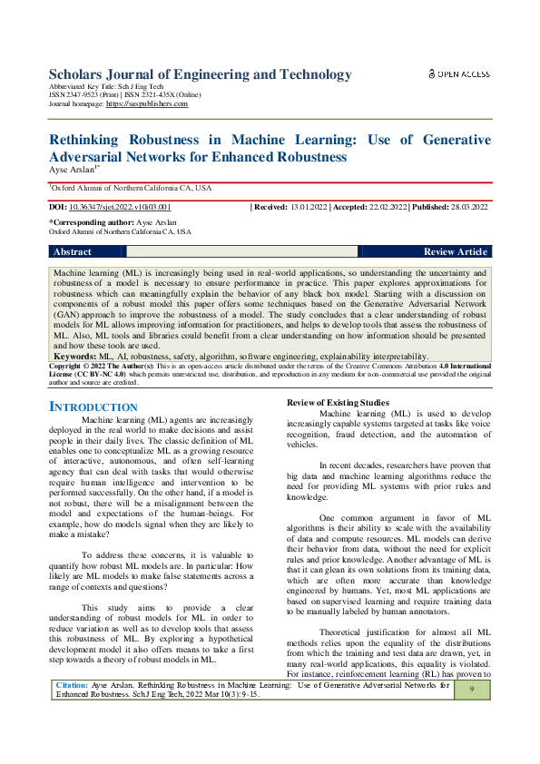(PDF) Rethinking Robustness in Machine Learning: Use of Generative ...