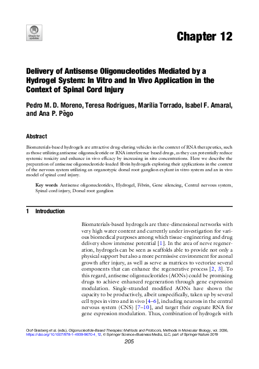 (PDF) Delivery of Antisense Oligonucleotides Mediated by a Hydrogel ...