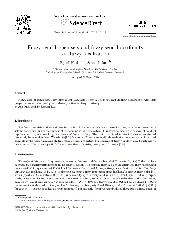 (PDF) Fuzzy semi-I-open sets and fuzzy semi-I-continuity via fuzzy ...