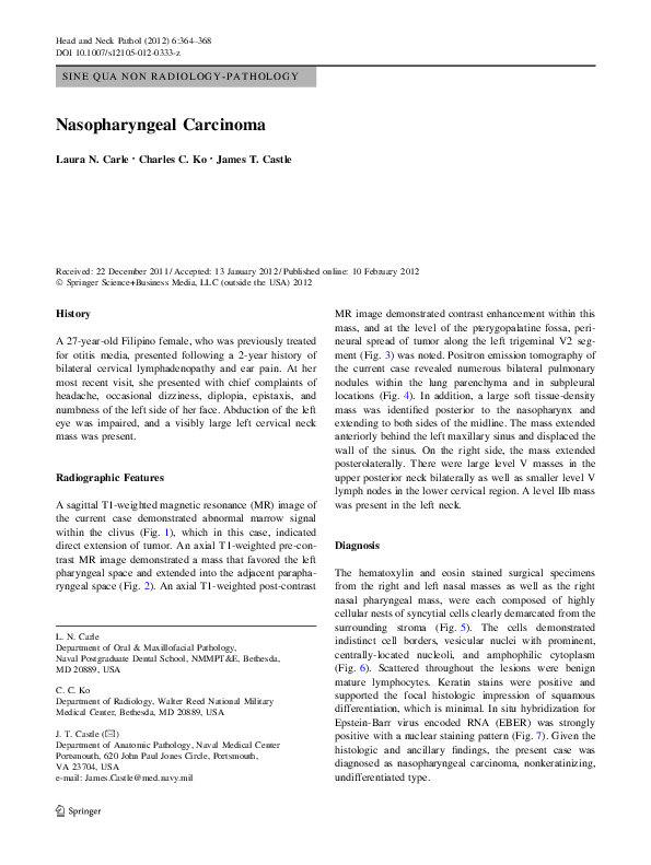 (PDF) Nasopharyngeal Carcinoma