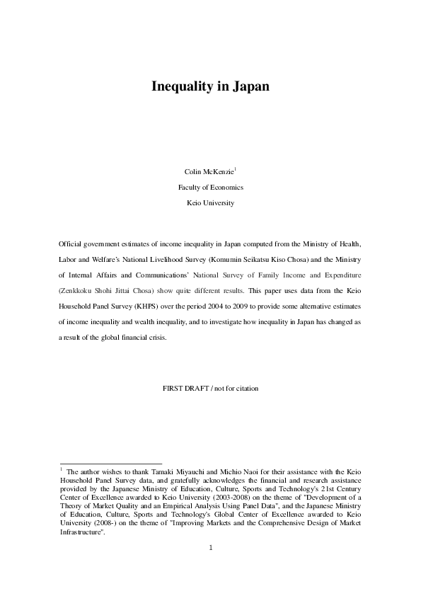 (PDF) Inequality in Japan