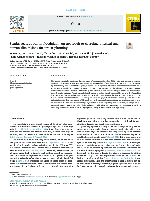 (PDF) Spatial segregation in floodplain: An approach to correlate ...