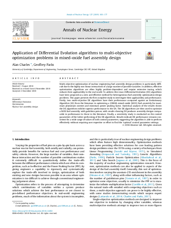 (PDF) Application of Differential Evolution Algorithm for Calibrating ...