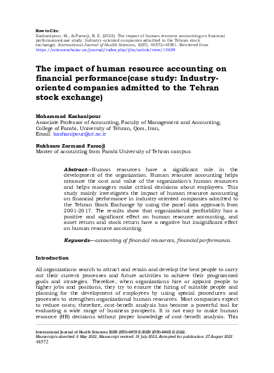 (PDF) The impact of human resource accounting on financial performance ...