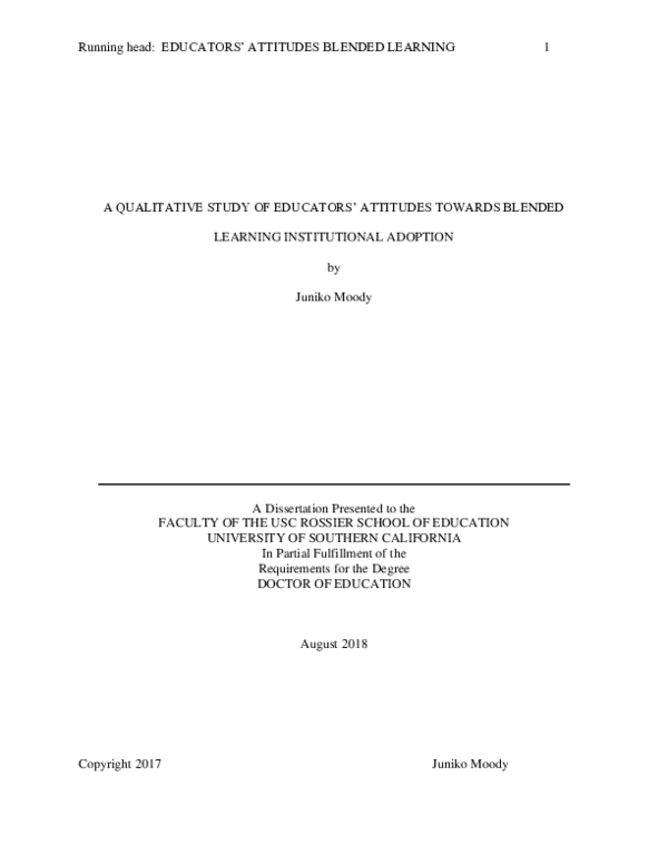 (PDF) A QUALITATIVE STUDY OF EDUCATORS’ ATTITUDES TOWARDS BLENDED ...