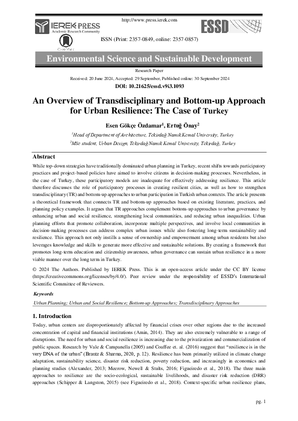 Pdf Environmental Science And Sustainable Development