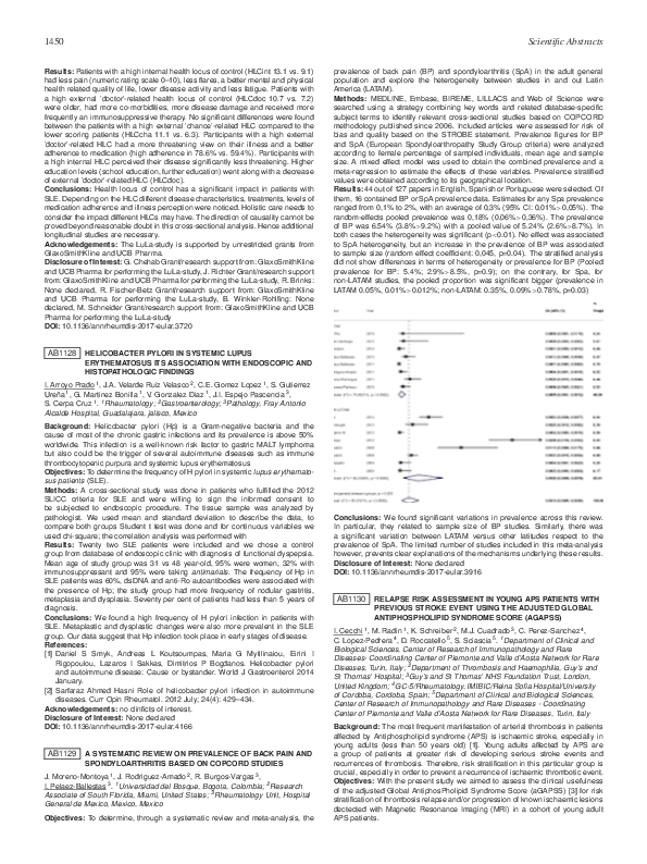 (PDF) AB1130 Relapse risk assessment in young aps patients with ...