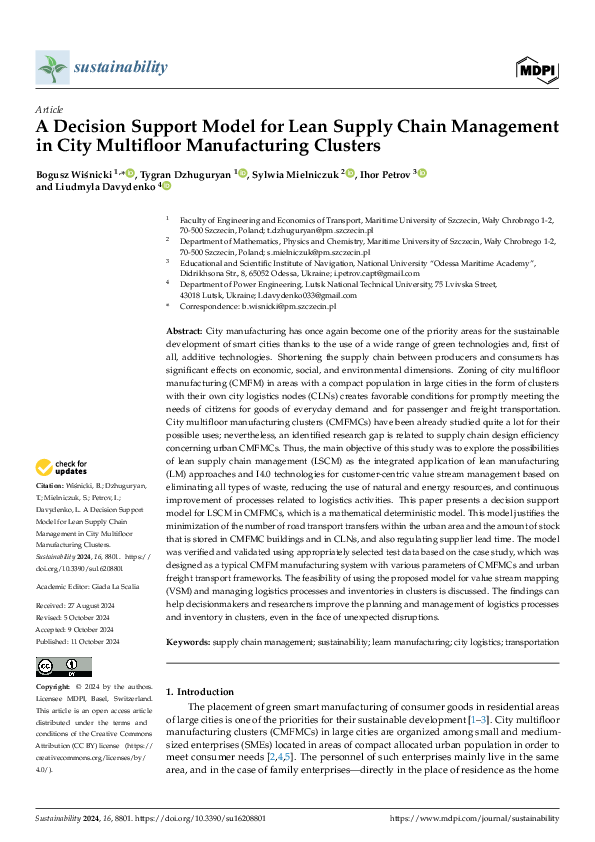 (PDF) A Decision Support Model for Lean Supply Chain Management in City ...