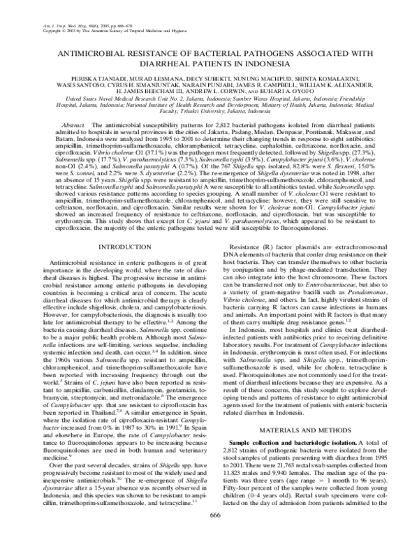 (PDF) Antimicrobial Resistance of Bacterial Pathogens Associated with ...
