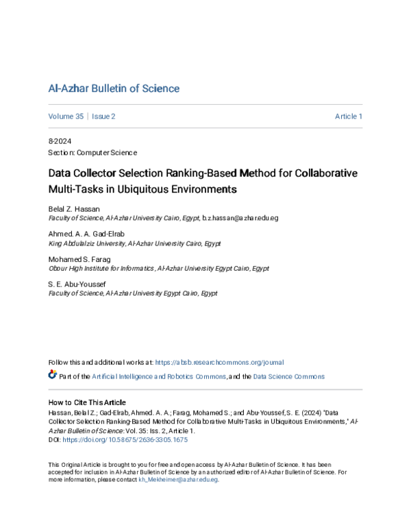 (PDF) Data Collector Selection Ranking-Based Method for Collaborative ...