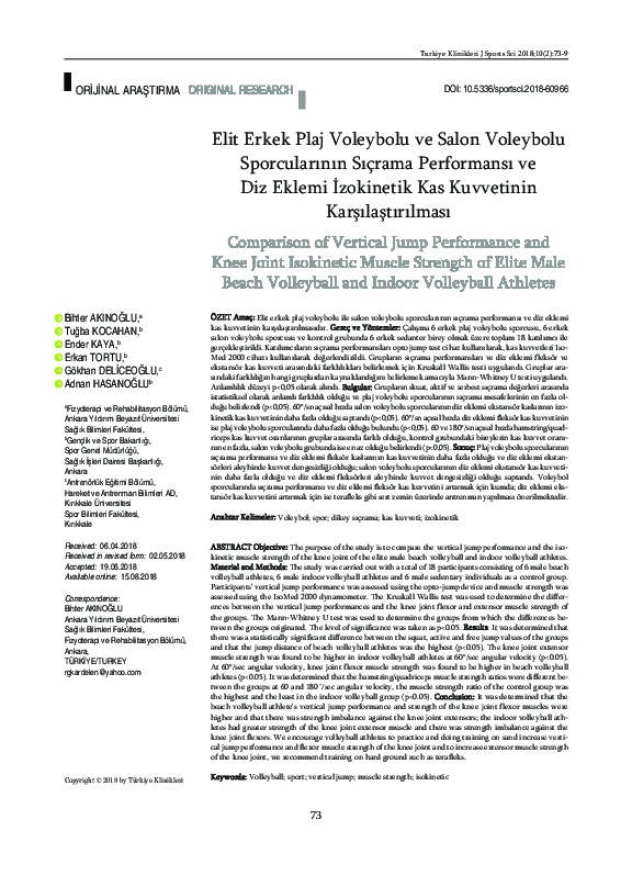 (PDF) Comparison of Vertical Jump Performance and Knee Joint Isokinetic ...