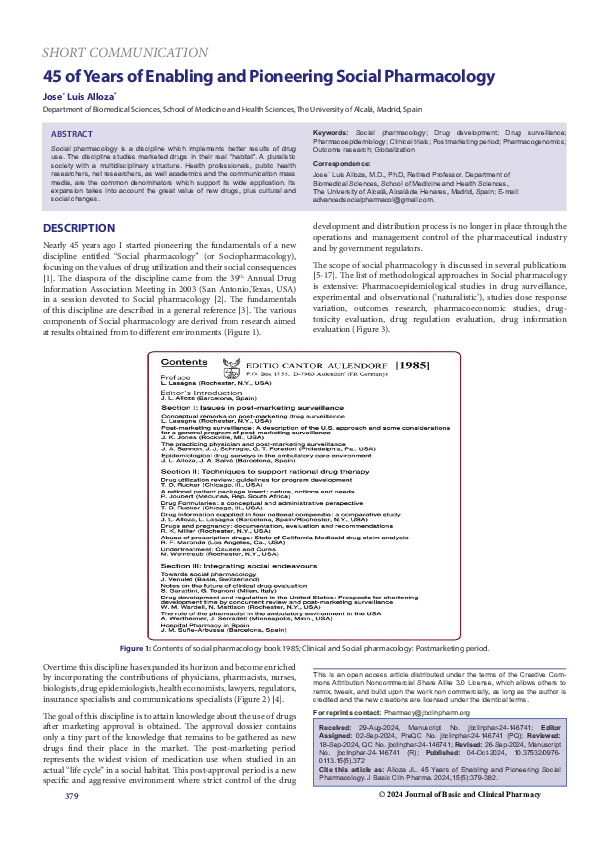 (PDF) 45 of Years of Enabling and Pioneering Social Pharmacology