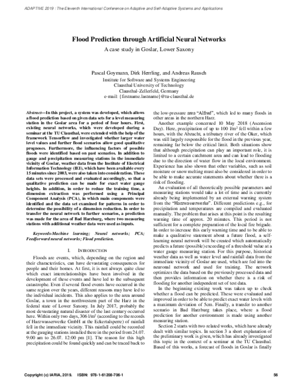 (PDF) Flood Prediction Through Artificial Neural Networks