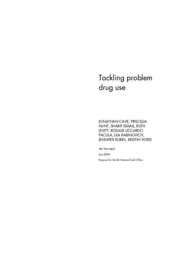 (PDF) Tackling Problem Drug Use: Summary