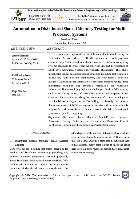 (PDF) Automation in Distributed Shared Memory Testing for Multi ...
