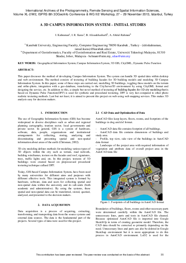 (PDF) A 3D Campus Information System – Initial Studies