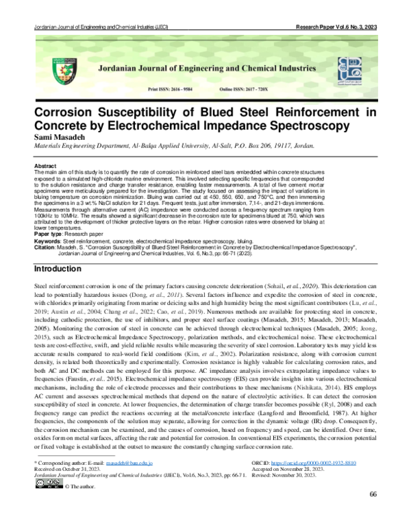 (PDF) Corrosion Susceptibility of Blued Steel Reinforcement in Concrete ...