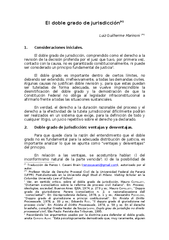 (DOC) El doble grado de jurisdiccion