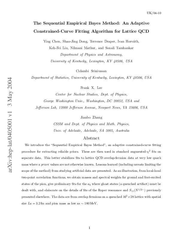 (PDF) The sequential empirical bayes method: An adaptive constrained ...