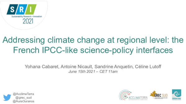(PDF) Addressing climate change at regional level: the French IPCC-like ...