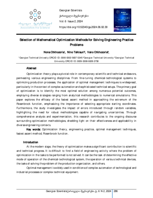 (PDF) Selection of Mathematical Optimization Methods for Solving ...