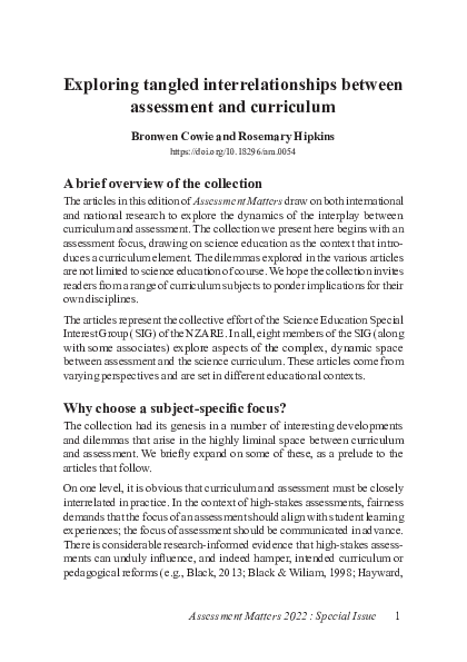 (PDF) Exploring tangled interrelationships between assessment and ...